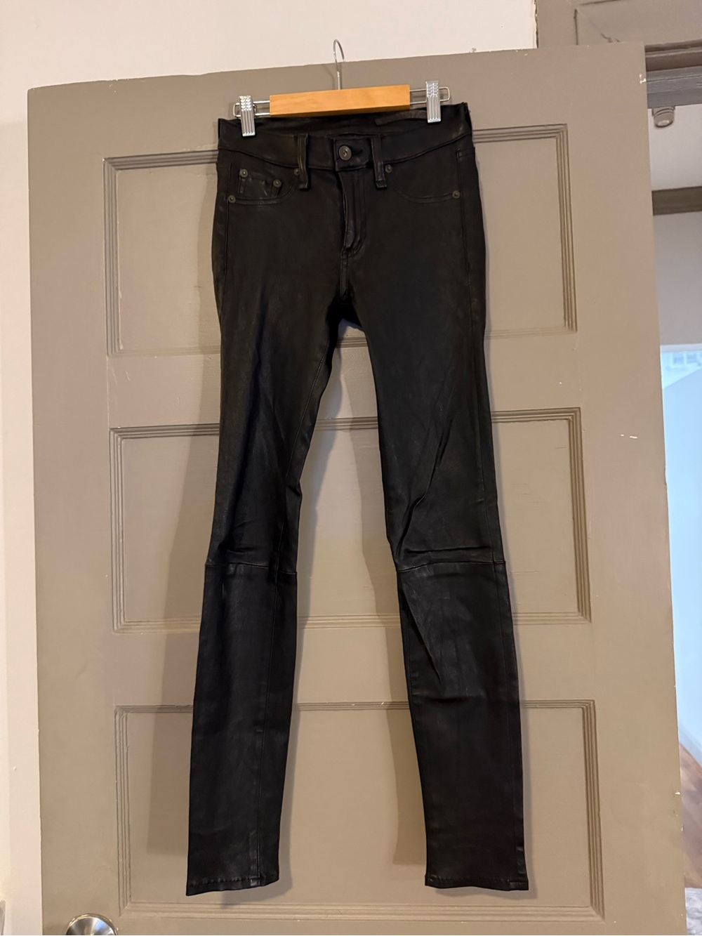 rag & bone lamb leather leggings